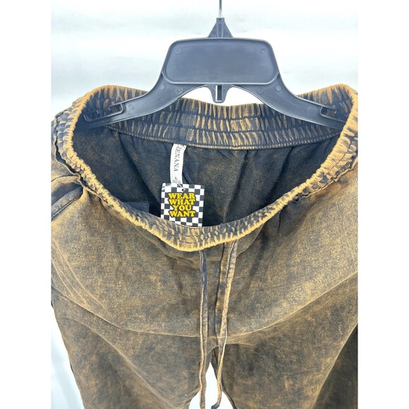 Women's Pants - Zenana by Lala Casual Drawstring Stretchy Straight Bleached Look - Picture 4 of 5